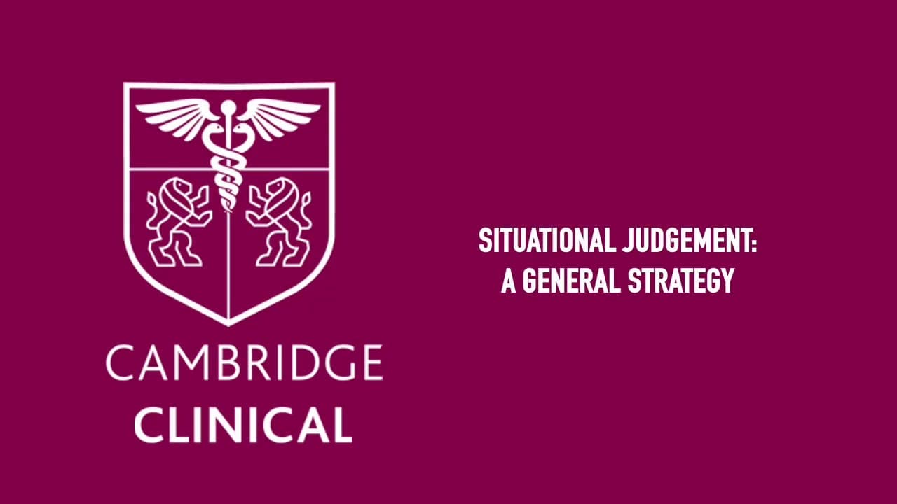 Situational Judgement: Overview of question strategy