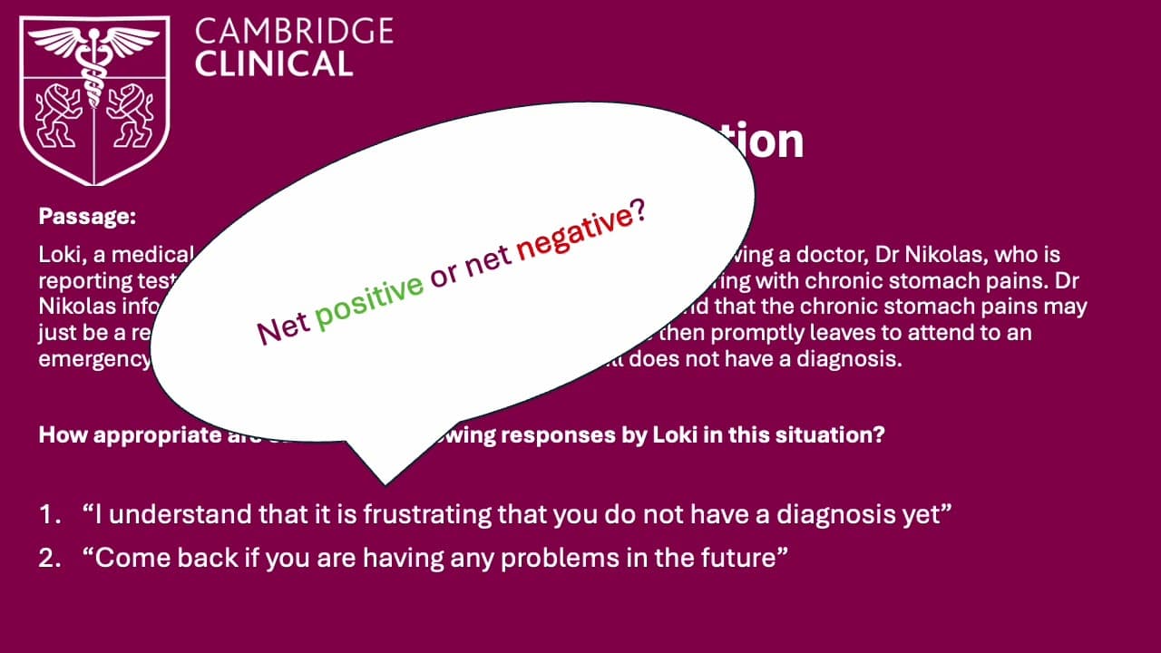 Situational Judgement: Appropriateness